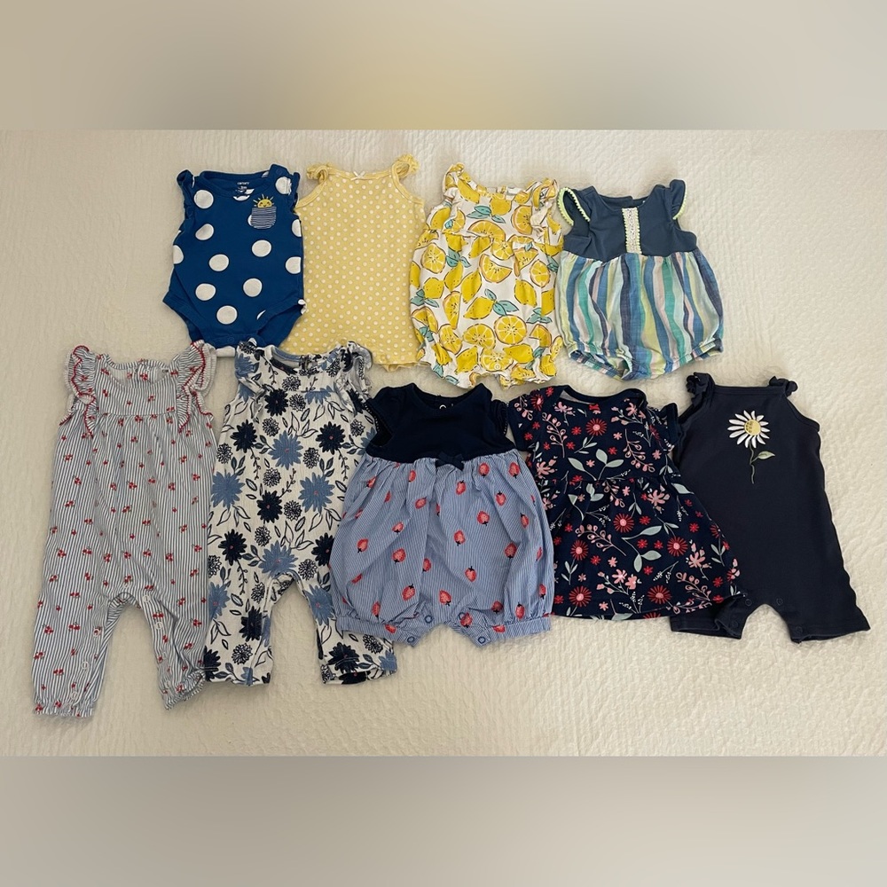 0-3 months girls summer or spring bundle